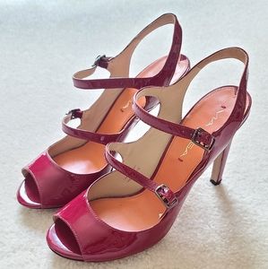 Via Spiga Red Patent Leather 4" Heels Size 7M